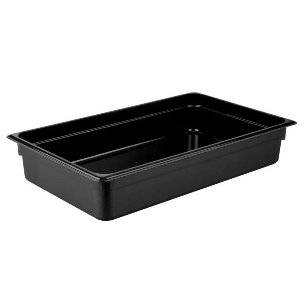 Polikarbon Siyah Gastronom Küvet 1/1 100 mm