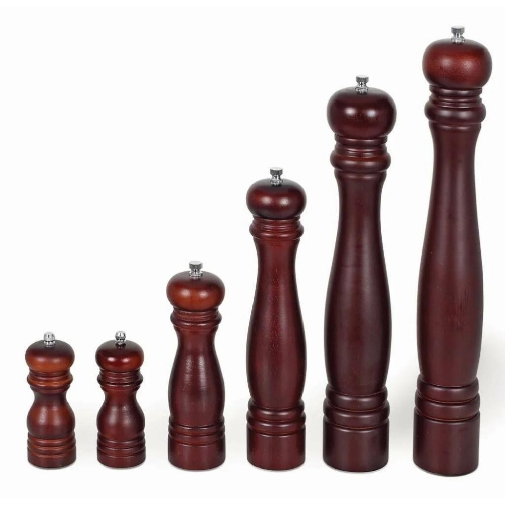 Ahşap Değirmen Çelik Bıçaklı Tuzluk 13 cm