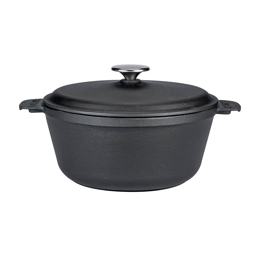 Döküm Yuvarlak Tencere Döküm Demir Yekpare Kulplu 26 cm