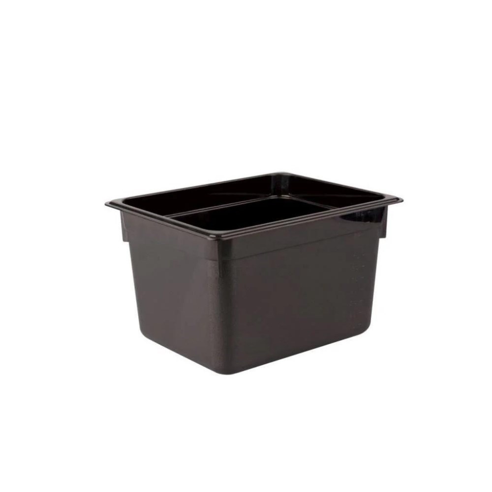 Polikarbon Siyah Gastronom Küvet 1/2 200 mm