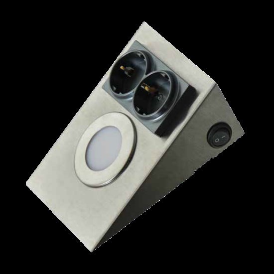 2.5W Led With Sockets, Under The Counter Luminaire - Satin - 39067