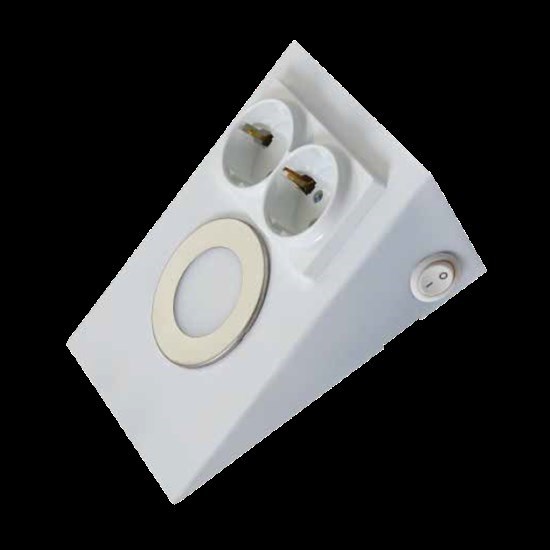 2.5W Led With Sockets, Under The Counter Luminaire - White - 39066