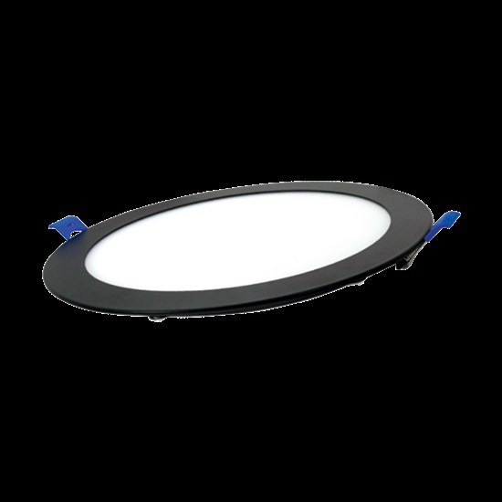 6W Plaster Round Led Panel Flutures - Black - 39145