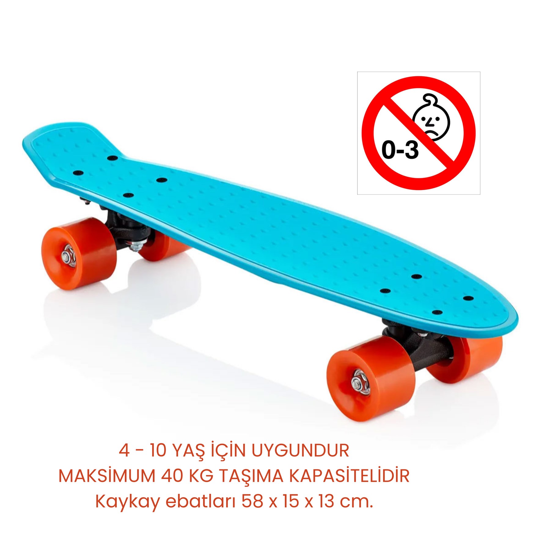 Triathlon T-102 4 Tekerlekli PVC Kaykay