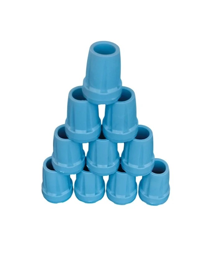 10 Adet Baston Lastiği 19 mm - Yedek Baston Ucu Lastiği Seti Mavi
