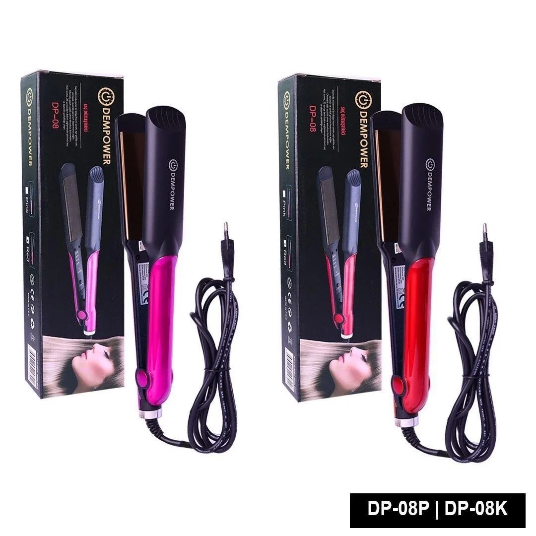 Dempower Saç Düzleştirici Kırmızı - Profesyonel Isı Ayarlı Seramik Kaplama