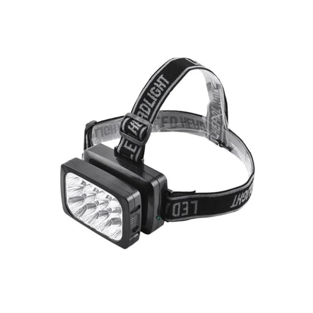 12 Ledli Güçlü Şarjlı Kafa Lambası - 2 Modlu Su Geçirmez Kamp ve Avcı Feneri