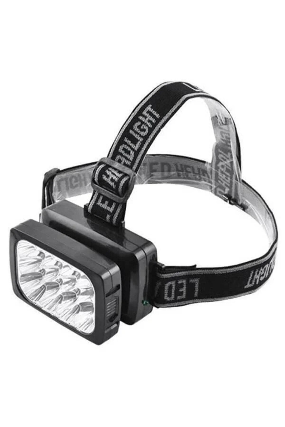 12 Ledli Şarjlı Kafa Lambası - Güçlü Power Ledli Tepe Feneri ve Kamp Lambası