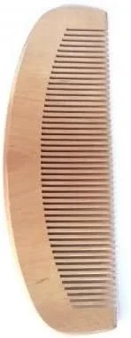 Ahşap Tarak 12'li Paket - Doğal Ahşap Dar Dişli Oval Saç Tarağı Seti