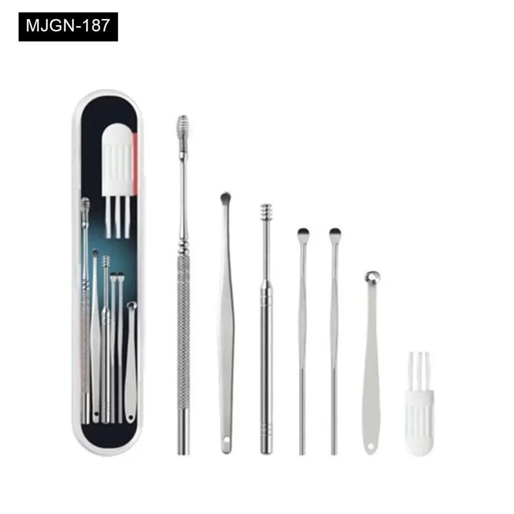 6'lı Paslanmaz Çelik Kulak Temizleme Seti - Hijyenik Kulak Temizleme Aparatı