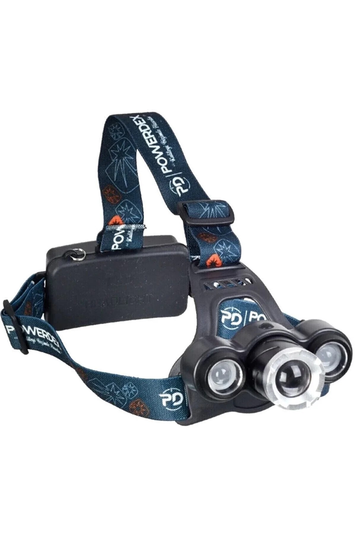 10W Şarjlı Metal Kafa Lambası - Su Geçirmez Pd-9972 Avcı ve Kamp Feneri