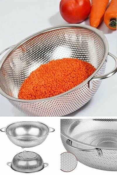 ÇİFT KULPLU ÇELİK SÜZGEÇ