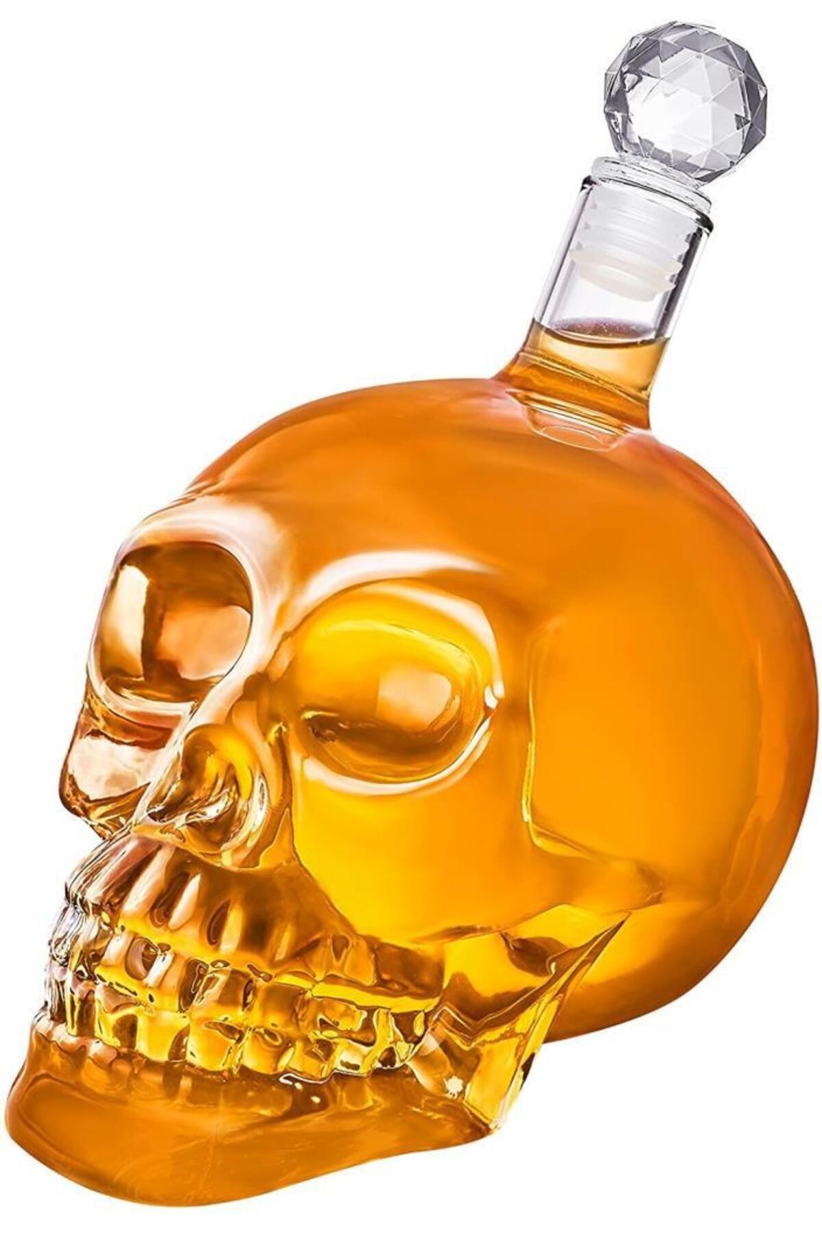 Crystal Head Kuru Kafa Cam Şişe Viski Likör Hediyelik Sürahi (1000 ML) — Sonxshoop — görsel 4