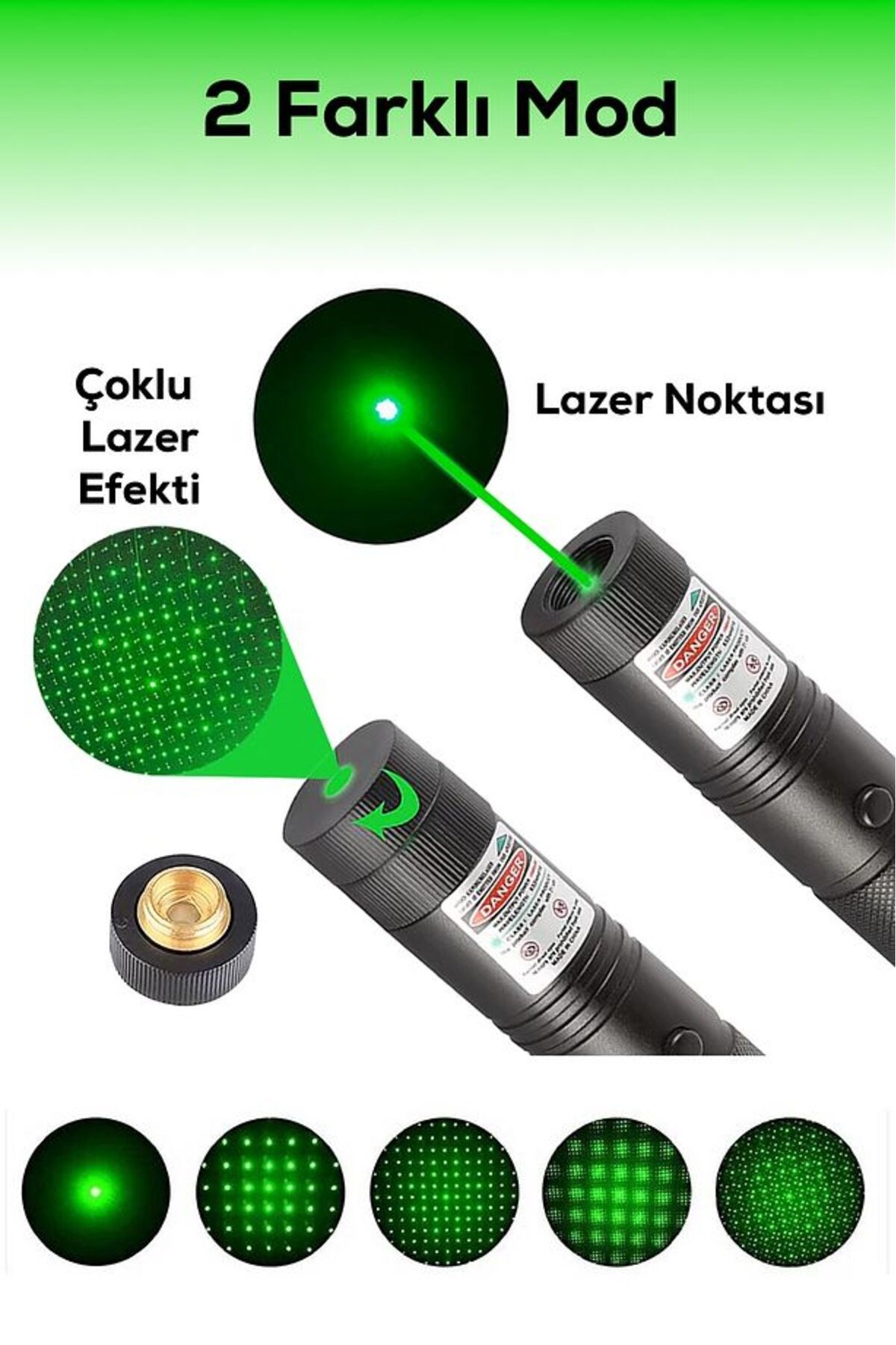 ULTRA güçlü Yeşil Şarjlı Lazer Pil Anahtar - Uzun Menzilli, Güçlü Ve Çoklu Işık Efektli Er — Sonxshoop