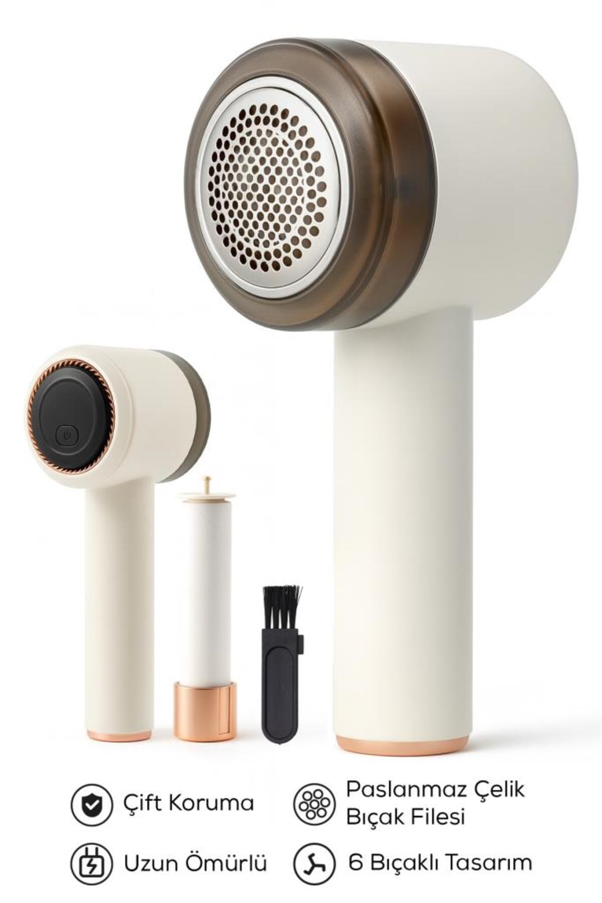 6 Bıçaklı 2 Kademeli  Tüy Tiftik  Şarjlı   Temizleme Makinesi Ve Tüy Toplama Rulosu (Yedek Bıçaklı)