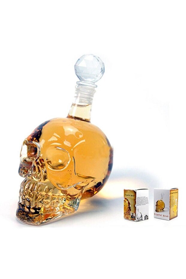 Crystal Head Kuru Kafa Cam Şişe Hediyelik Sürahi (350 ML) — Sonxshoop — görsel 4