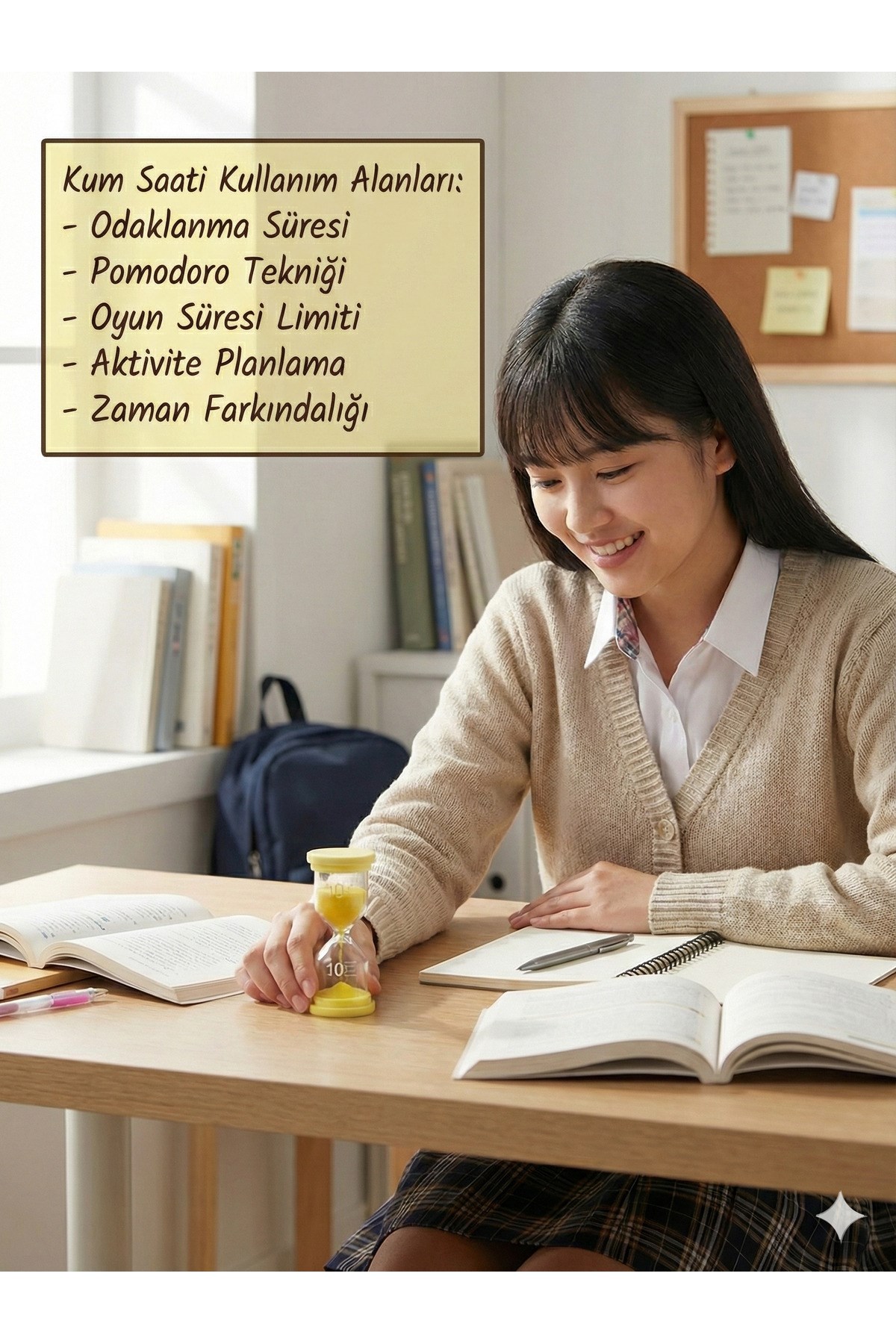 10 Dakika MOR Kum Saati - Dekoratif Cam