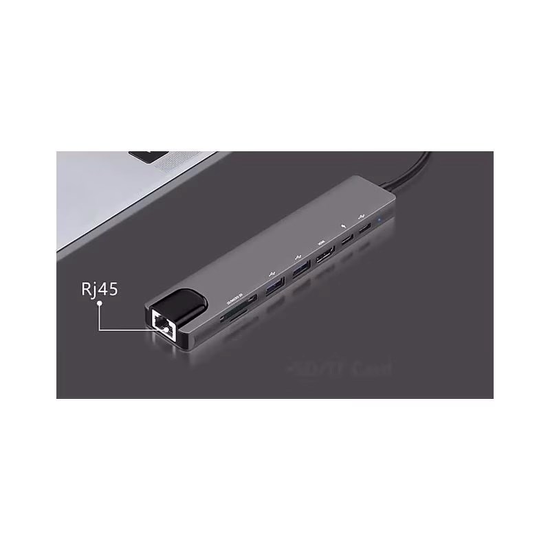 MacBook ve Laptop Uyumlu Çok Fonksiyonlu USB-C Dönüştürücü - Alüminyum Gövdeli Hub — Sonxshoop — görsel 3
