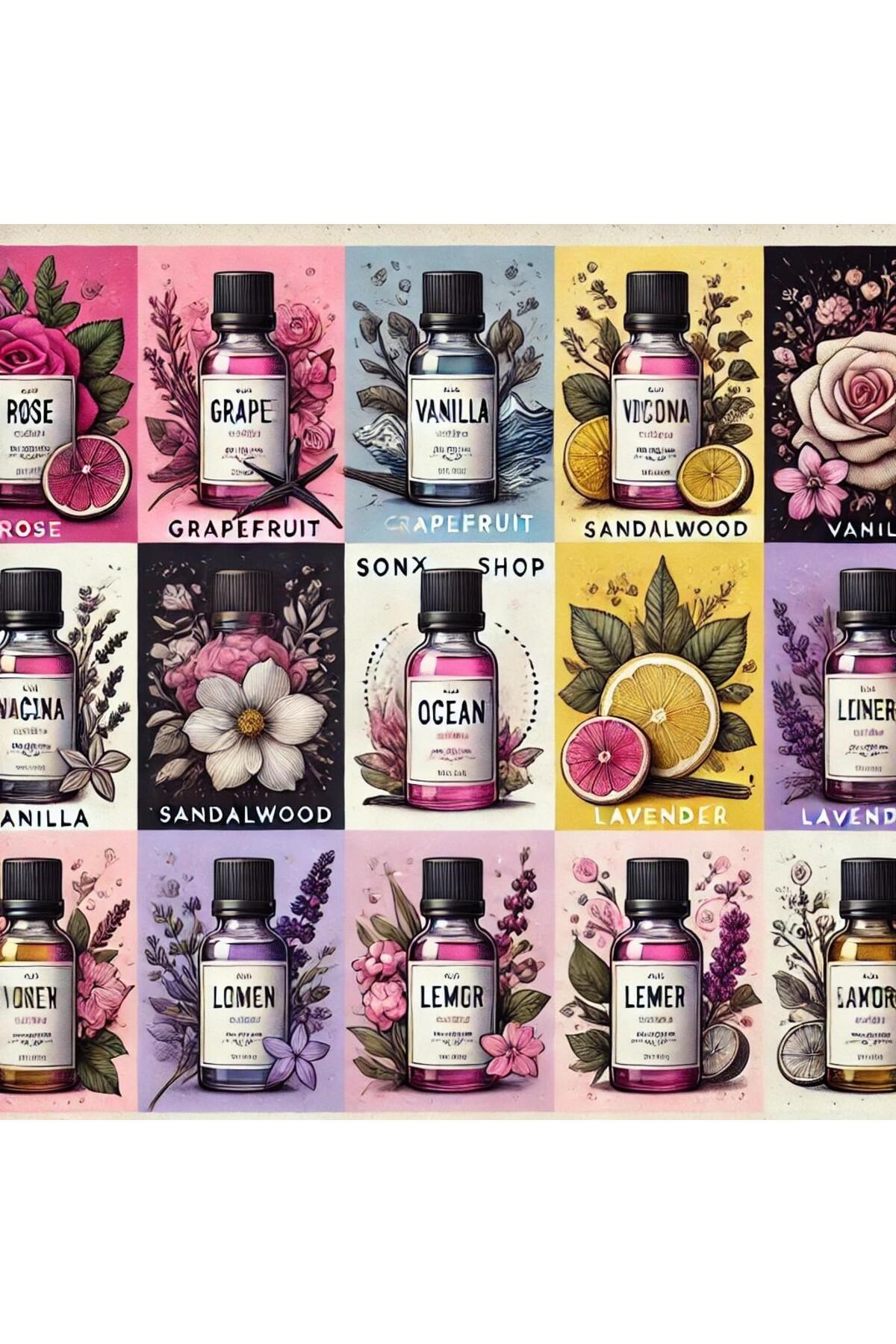 Favori 10'lu Set Esansiyel Uçucu Yağ Buhurdanlık Hava Nemlendirici Aroma Difüzörü Kokusu Esans — Sonxshoop — görsel 2