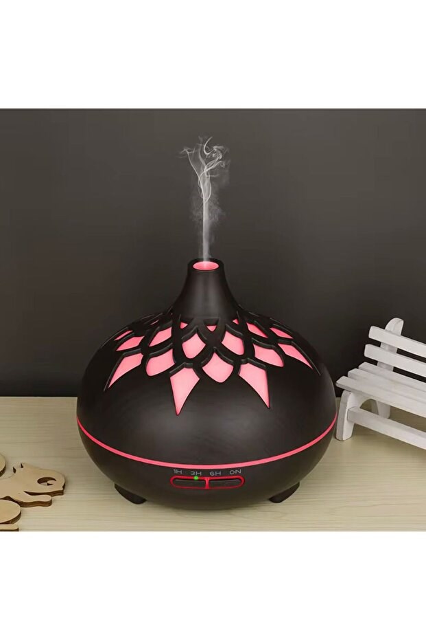 Aroma Difüzör Gece Işığı 7 Led DESENLİ Nemlendirici Kumandalı Buhar Makinesi 550 ml — Sonxshoop — görsel 7