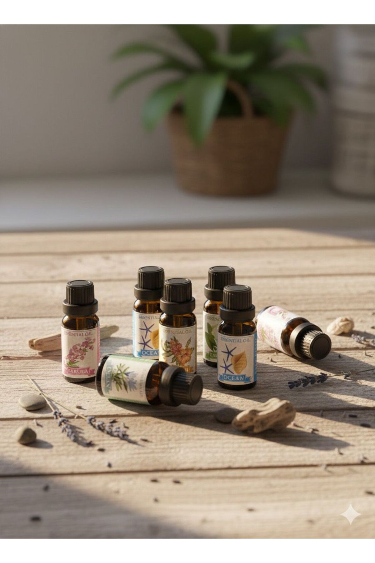 6’lı Esans Yağ Seti – Difüzör, Oda Kokusu, Mum ve Sabun Yapımına Uygun