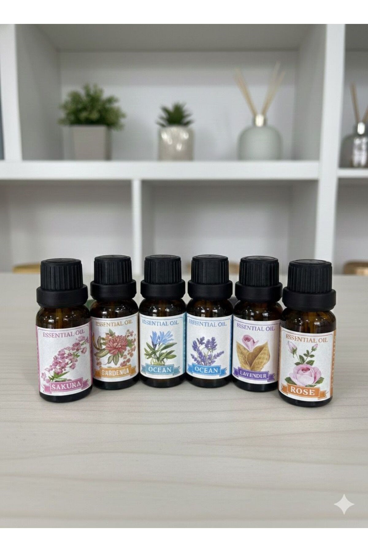 6’lı Esans Yağ Seti – Difüzör, Oda Kokusu, Mum ve Sabun Yapımına Uygun