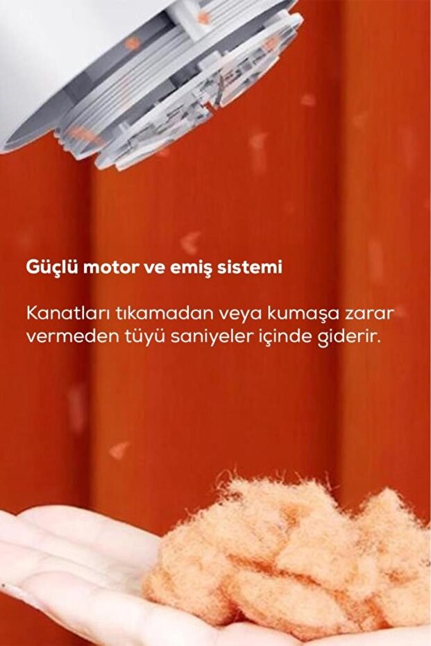 6 Bıçaklı Şarjlı Tüy Ve Tiftik Temizleme Makinesi Beyaz Yuvarlak Tasarım YEDEK BIÇAKLI — Sonxshoop — görsel 3