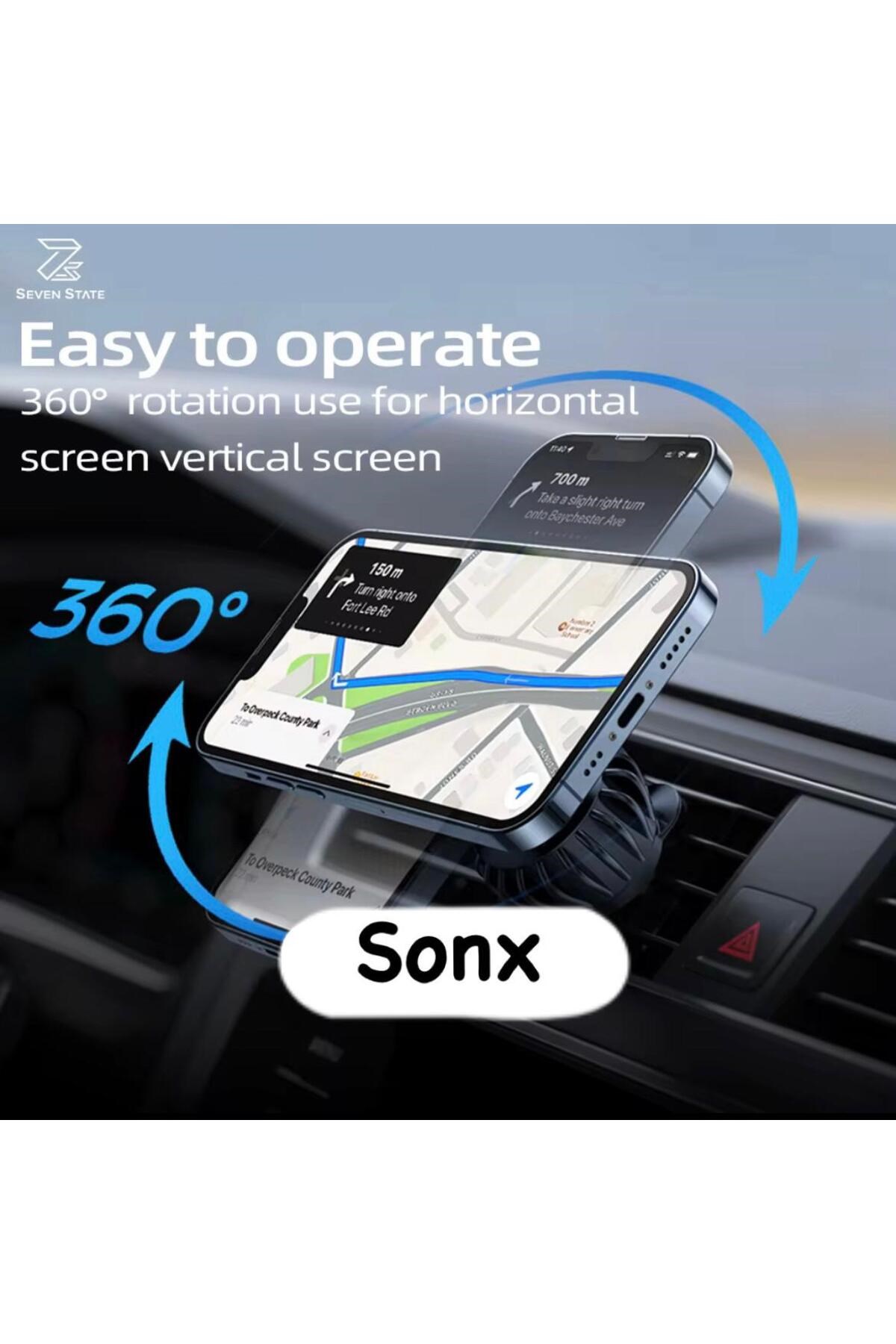 Çok Açılı Ayarlanabilir Güçlü Manyetik Araç Klima Menfez Telefon Tutucu-Tüm Telefonlar için — Sonxshoop — görsel 2