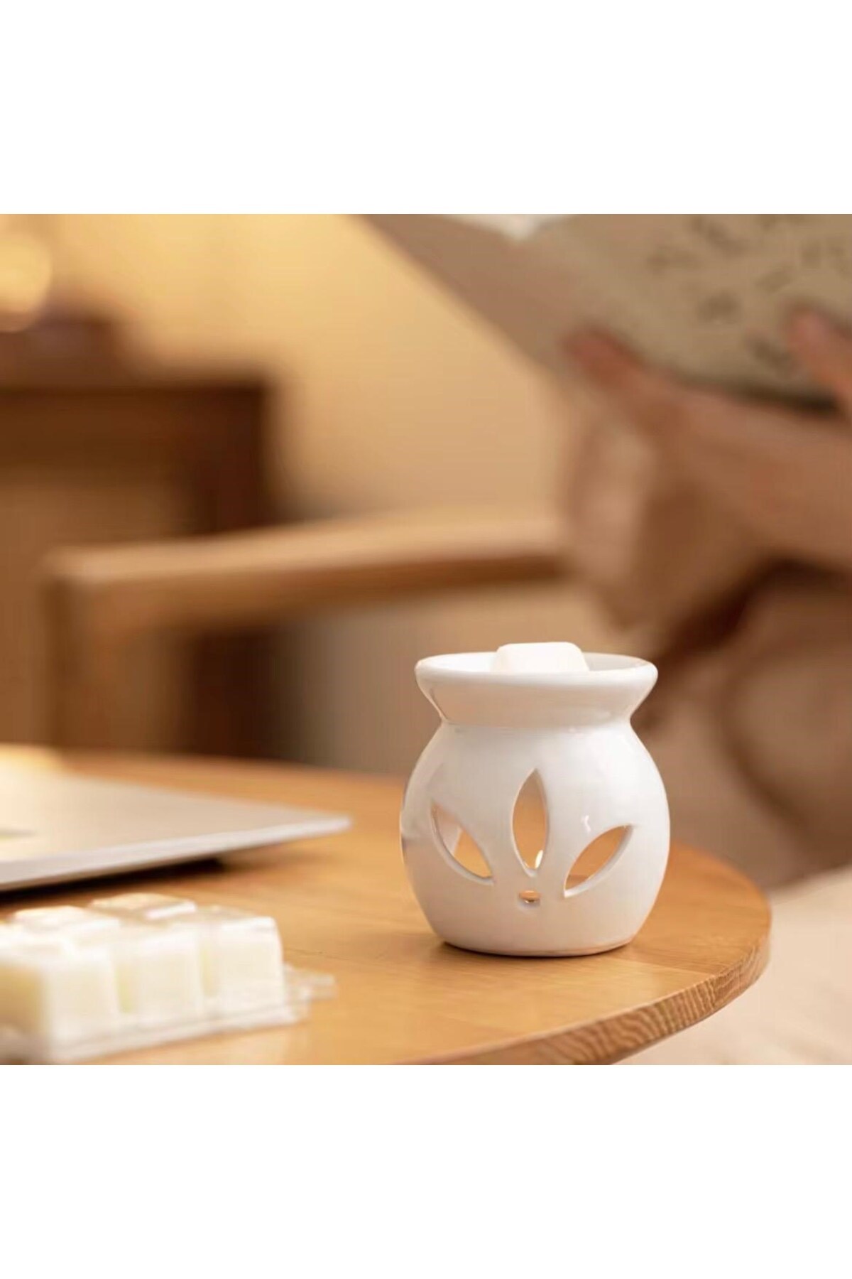 Sonx 3 lü Aromaterapi Uçucu Yağ Seti ve Seramik Buhurdanlık - Rahatlatıcı Oda Kokusu & Spa Deneyimi — Sonxshoop — görsel 3