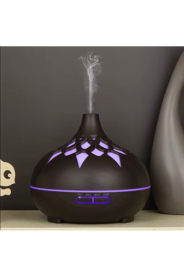 Aroma Difüzör Gece Işığı 7 Led DESENLİ Nemlendirici Kumandalı Buhar Makinesi 550 ml — Sonxshoop — görsel 3