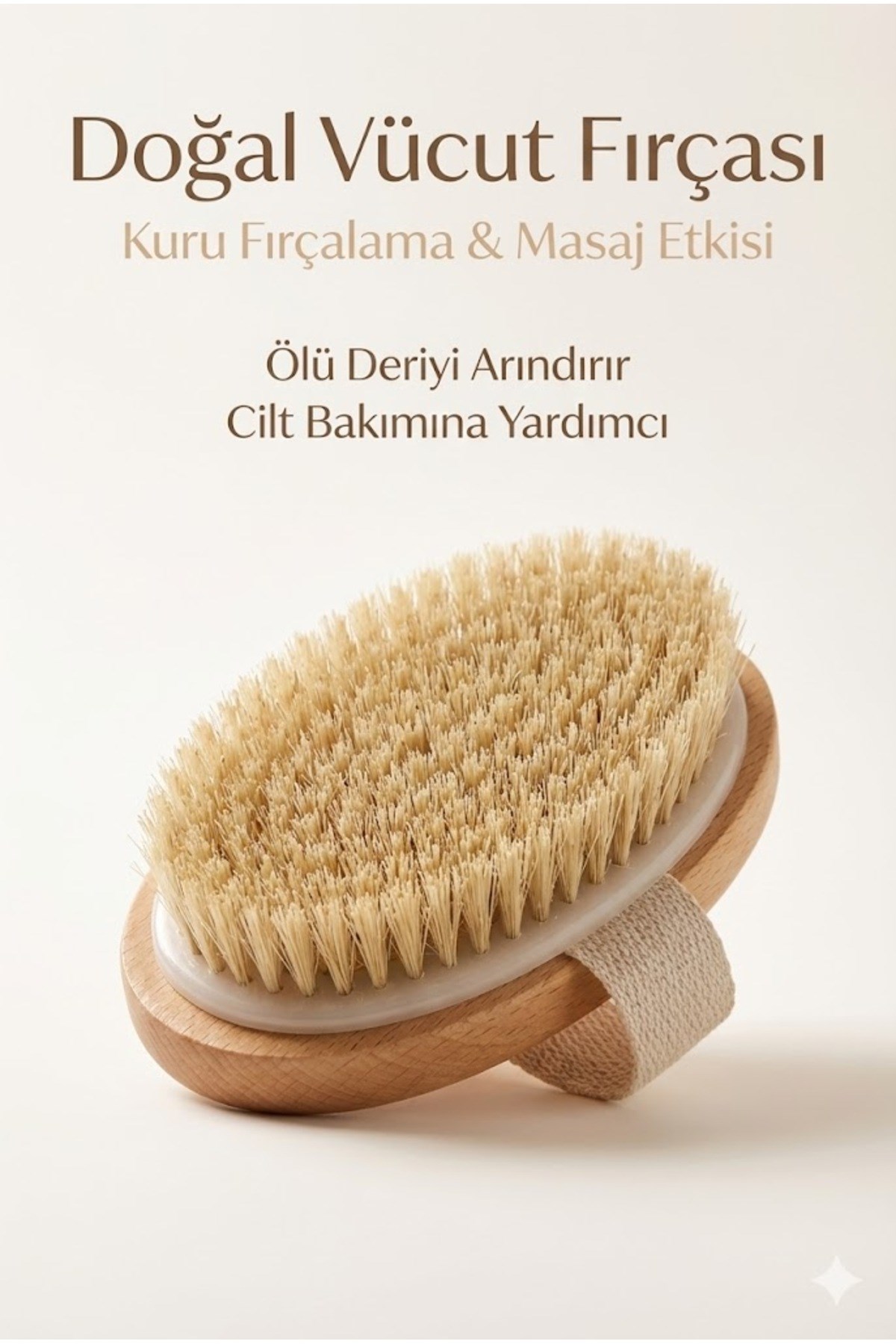 Doğal Vücut Fırçası – Kuru Fırçalama, Masaj ve Peeling Etkili Cilt Bakım Fırçası — Sonxshoop