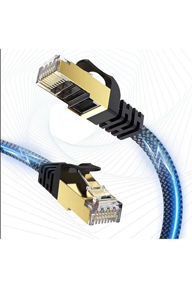 Cat 8 LAN Kablosu –Ethernet Kablosu Örgü Kaplama, Yüksek Hızlı (5 METRE) — Sonxshoop — görsel 5