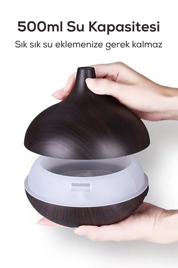 Aroma Difüzör Gece Işığı 7 Led Nemlendirici Kumandalı 550 ml Buhar Makinesi — Sonxshoop — görsel 6