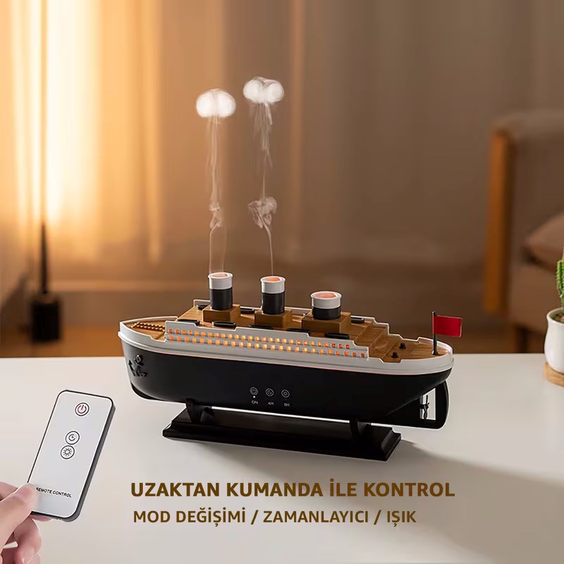 Titanic Aromaterapi Hava Nemlendirici Kuruluğu Önlemek Için Verimli Gemi Dizaynlı Difüzör — Sonxshoop — görsel 3