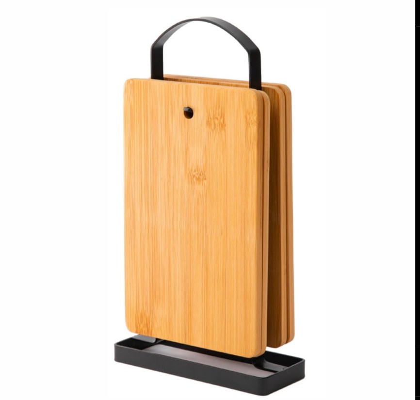 METAL STANDLI 4LÜ BAMBU KESİM PANOSU