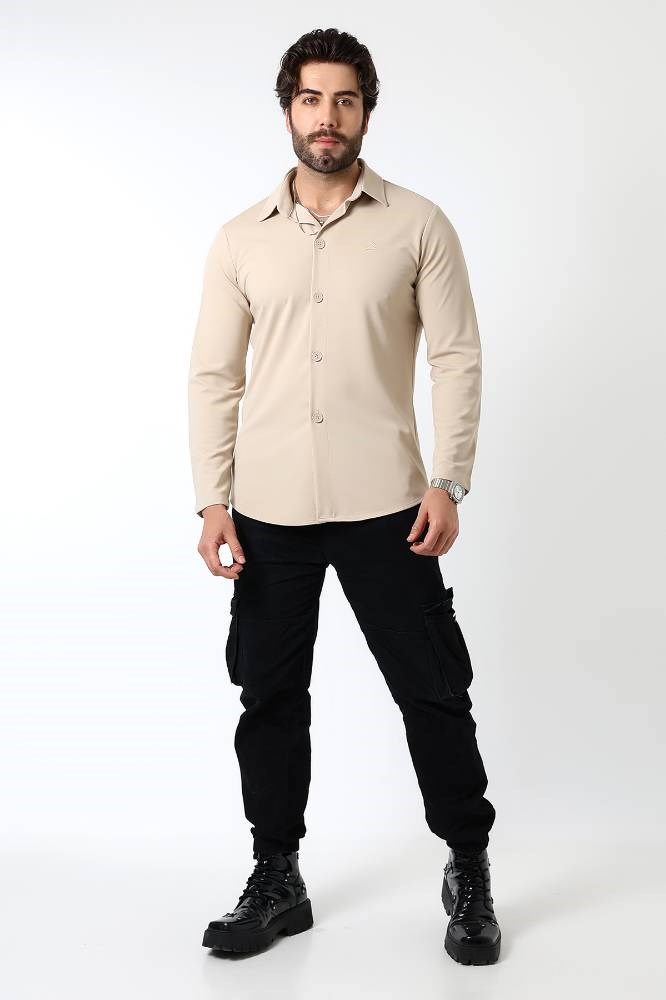 Slim Fit Örme Shacket – Minimal Detaylarla Modern Şıklık