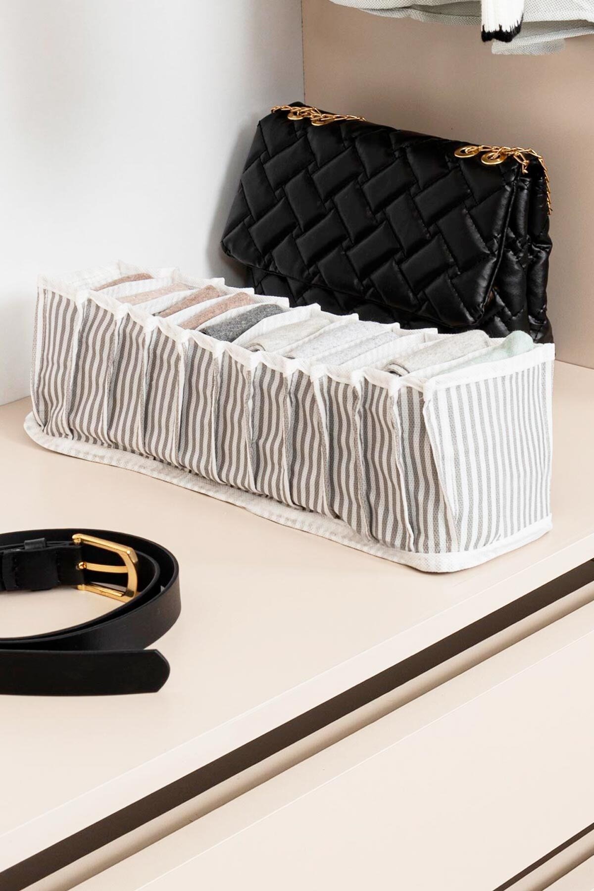 Çekmece Düzenleyici Yatay Organizer Small Çizgili Desen