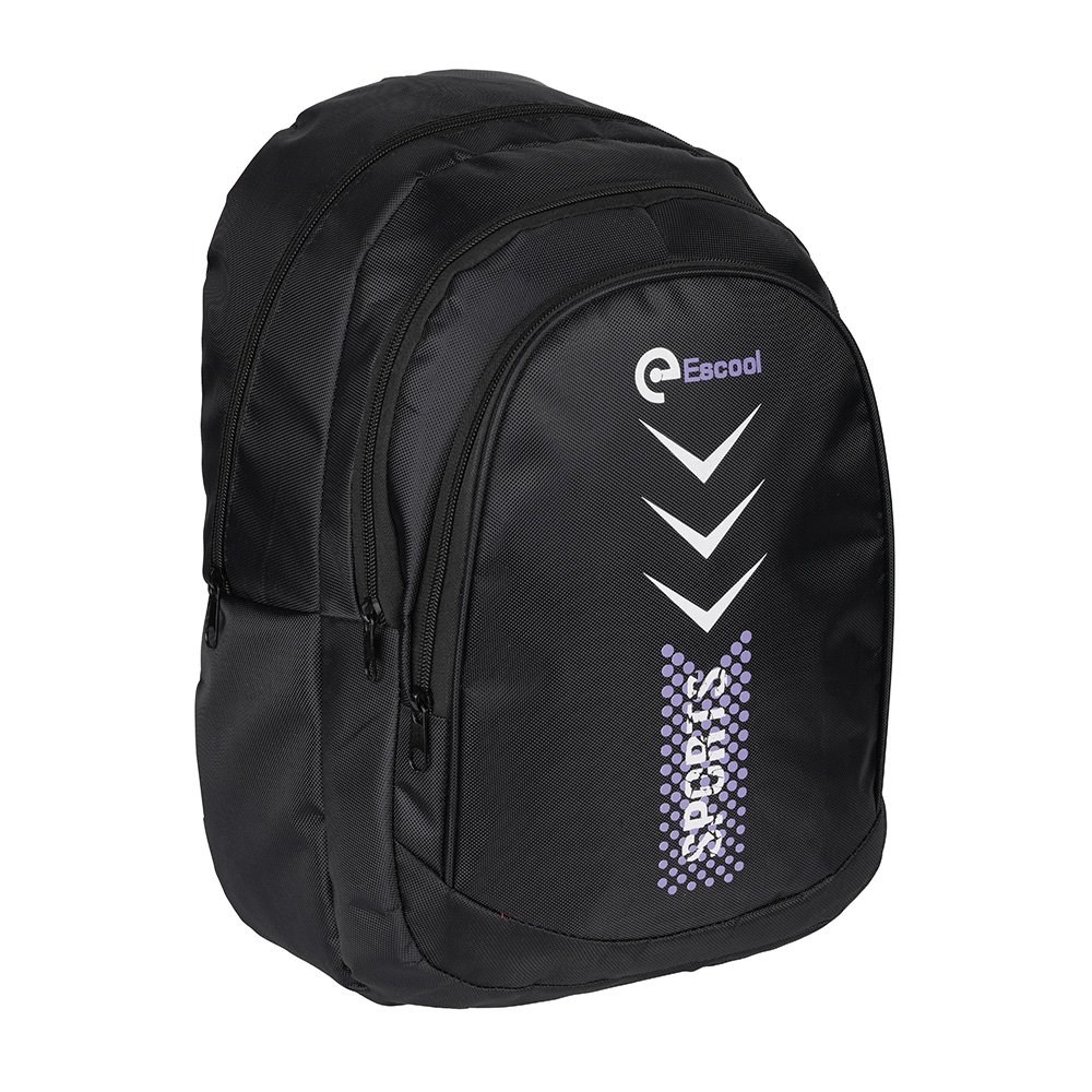 3 Gözlü Sport Sırt Çantası Siyah Lila