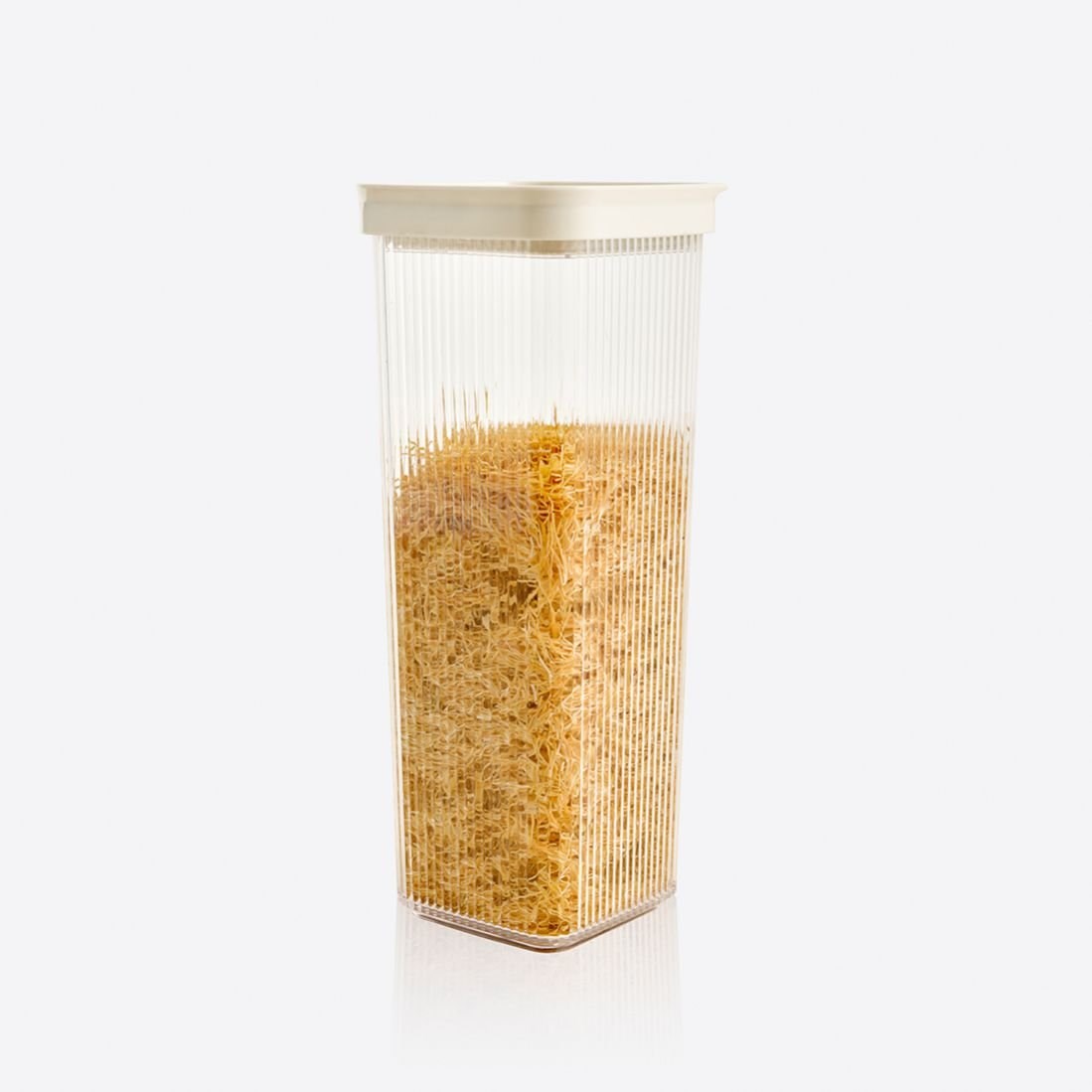 2150 Ml Çizgi Desenli Kare Lüks Food Container