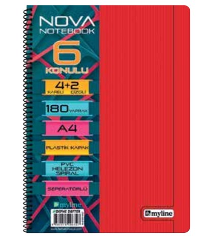 Nova P.P Kapak A-4 Ayraçlı 4+2 180 Yaprak