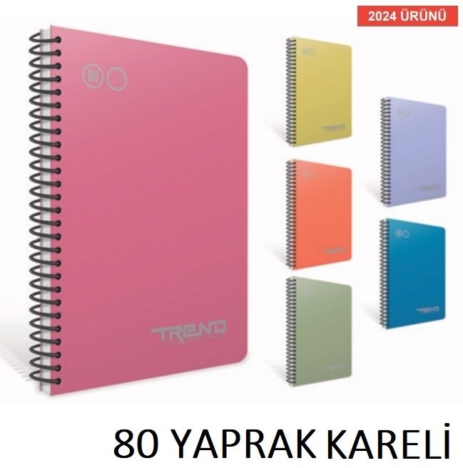 Trend Spiralli Pp Kpk. A4 Kareli Def. 80 Yaprak