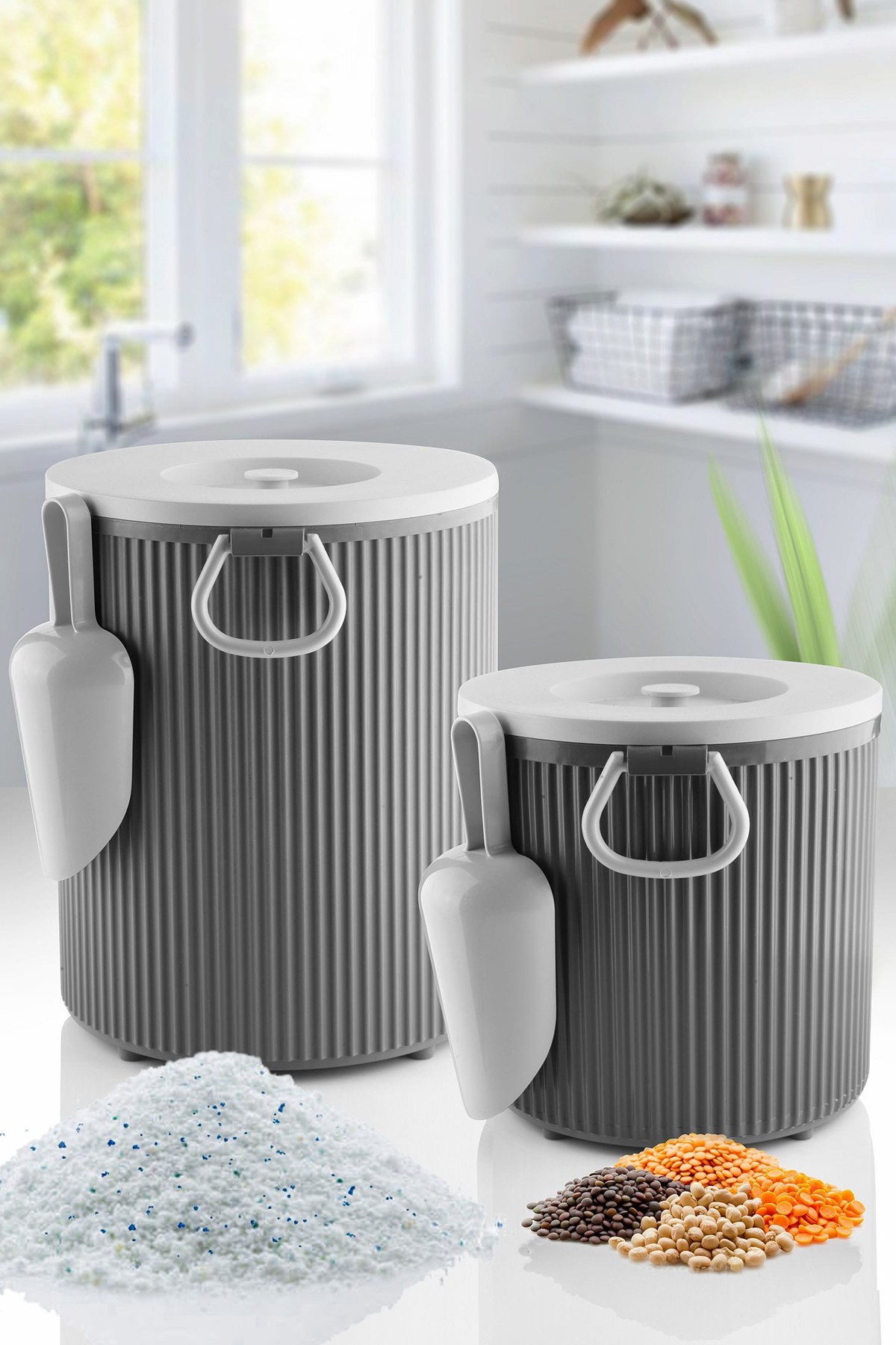 Yuvarlak 5 Lt Deterjan Kutusu Kürekli