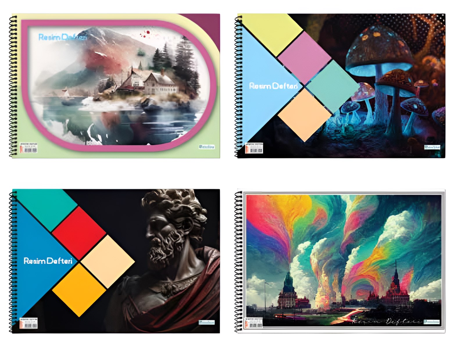 Spiralli Resim Defteri 34X48 15 Yaprak