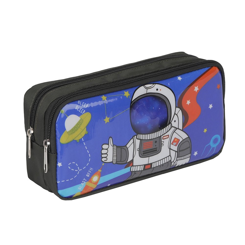 Çift Gözlü Şeffaf Kalemlik Astronot