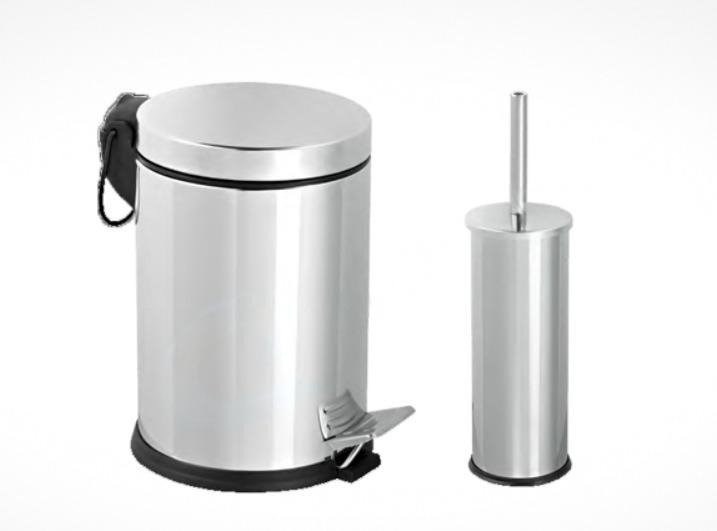2'Li Banyo Seti (5 Lt Çöp Kovası-Mikro 1 Wc Fırçalık)