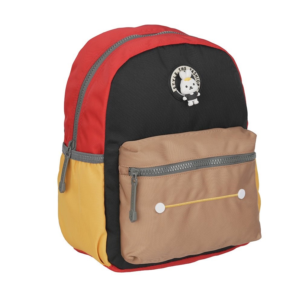 Şık Anaokulu Çantası Kırmızı Cep Taba