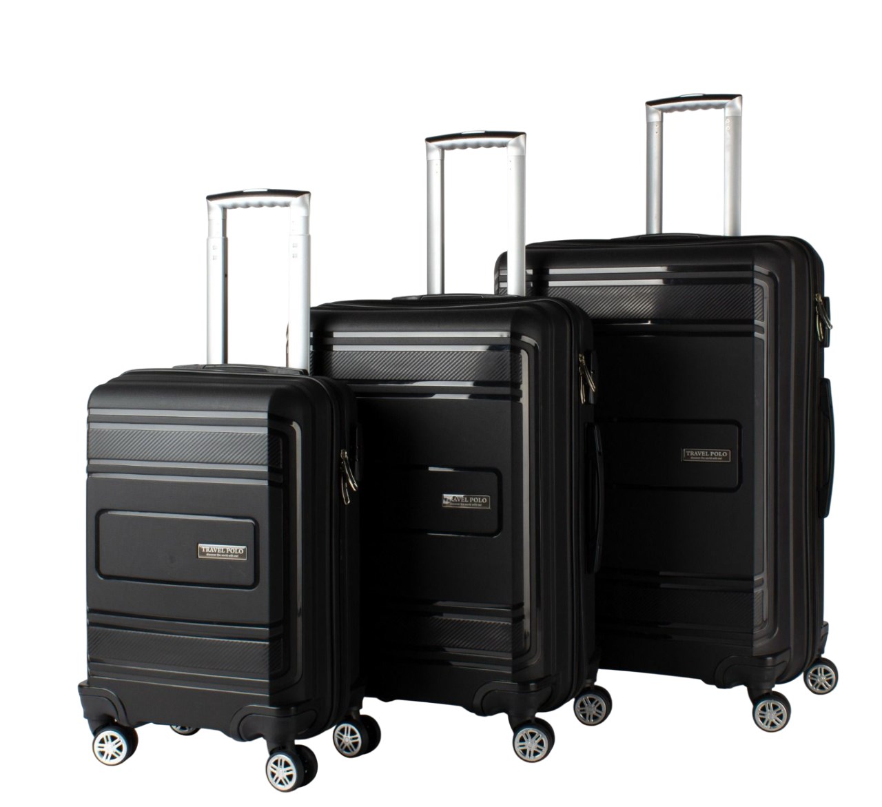 Pp-Silikon Plastik Valiz Siyah 3'Lü