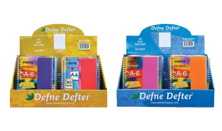 A-6 P.P Kapak Offıce Bloknot  80 Yaprak  Kareli   (Kutulu)