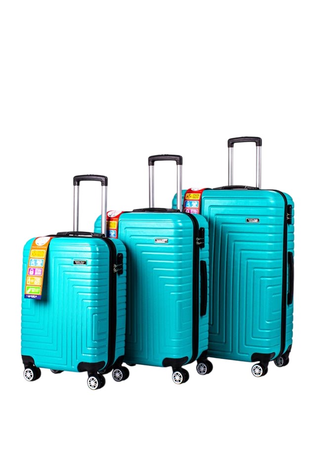 Abs Plastik Valiz Turkuaz 3'Lü