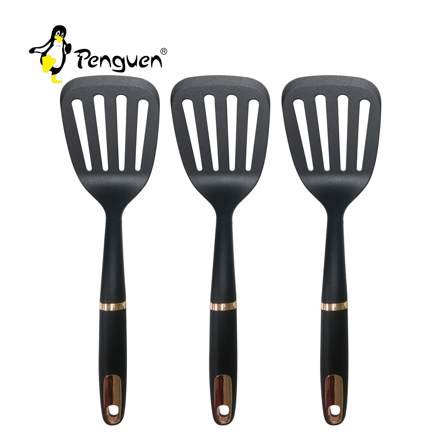 Bakır Plastik Sap Delikli Spatula **12